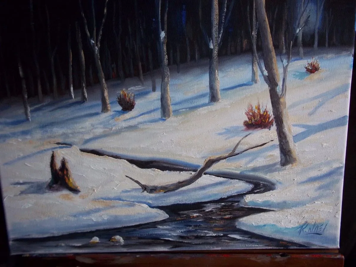 Ruisseau  le  printemps, œuvre de Roland Noel