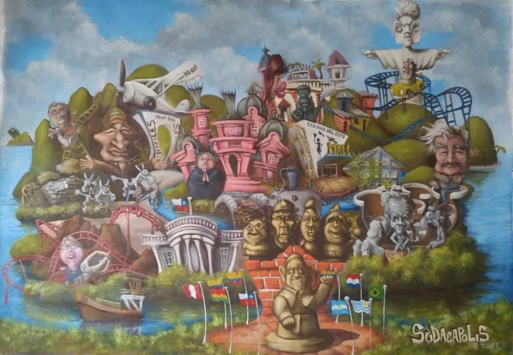 Sudacapolis, œuvre de Tito Saenz