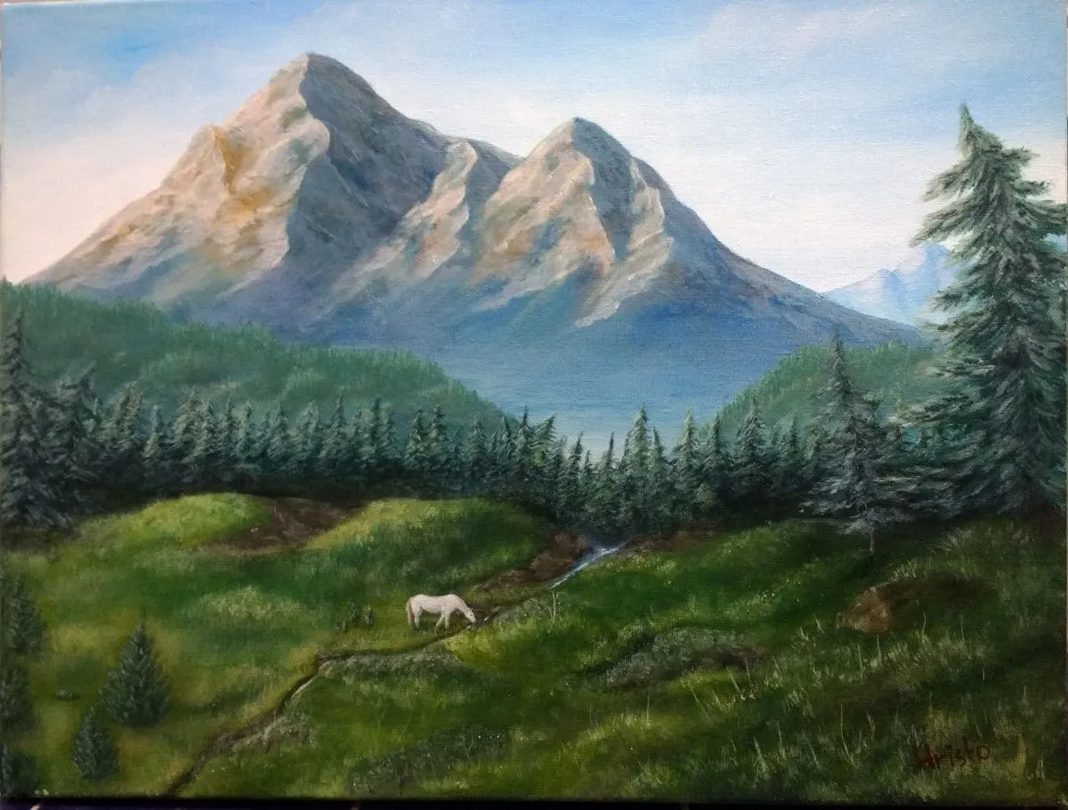 Mountain Stream, artwork by Hristo Angelov