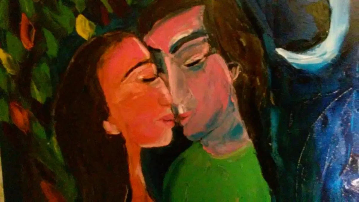 The kiss, œuvre de Ligia Moya