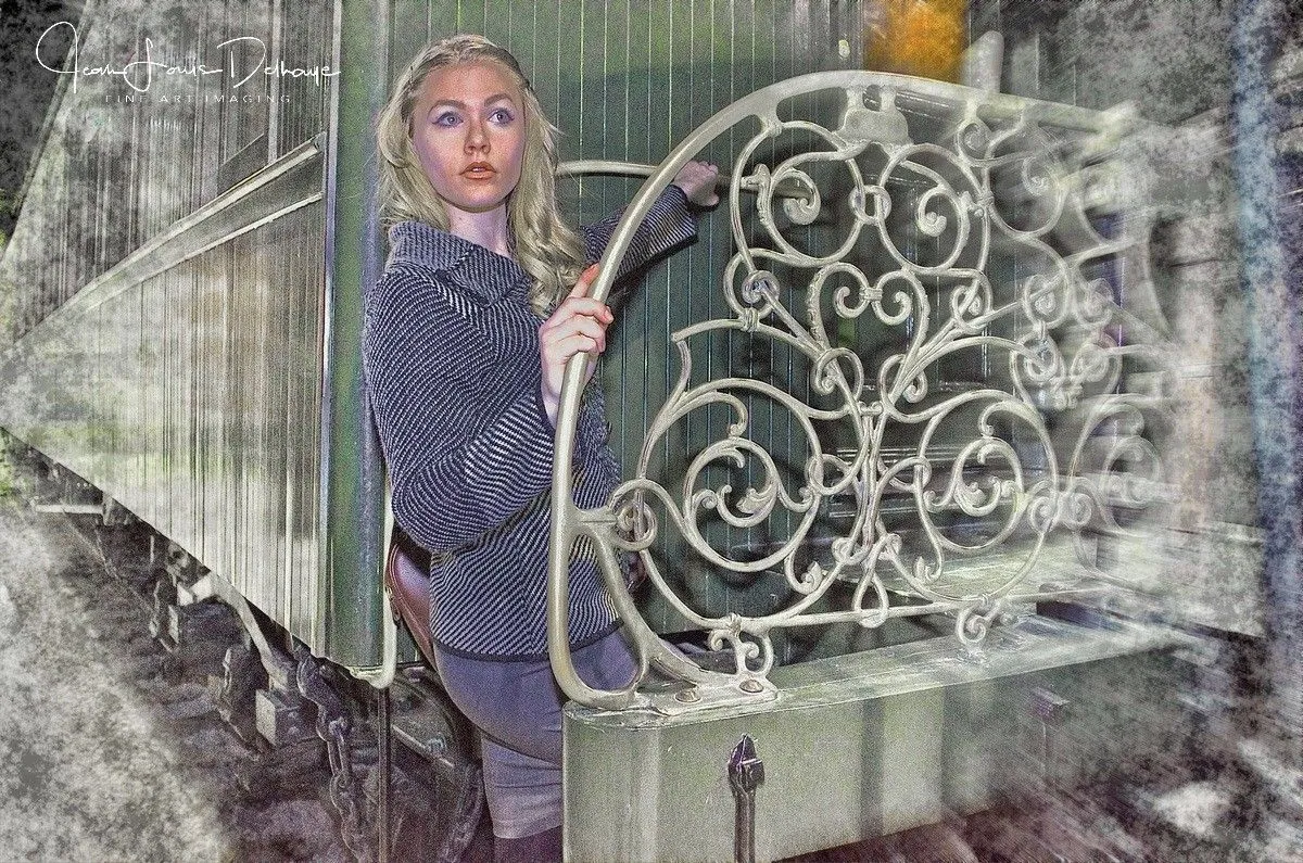 Train de nuit, artwork by Jean-Louis Delhaye