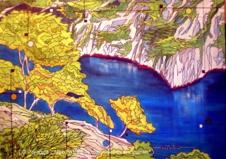 LES CALANQUES, artwork by Alain FAURE