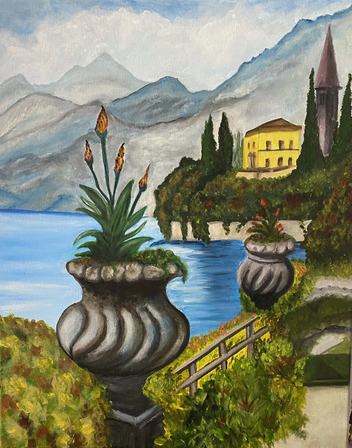 Lac de garde, œuvre de Anne Antoine