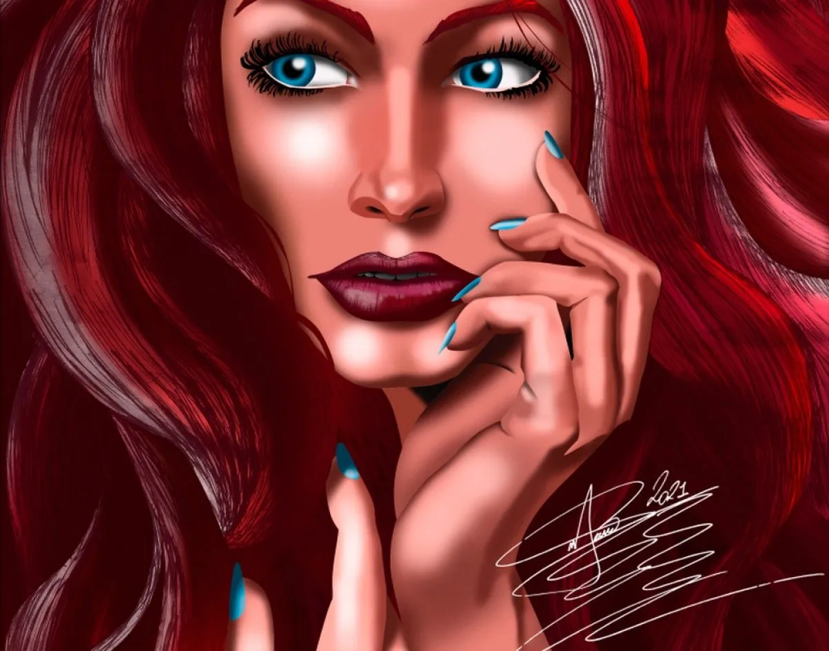 FACE - RED HAIR, artwork by Marcos Cardoso
