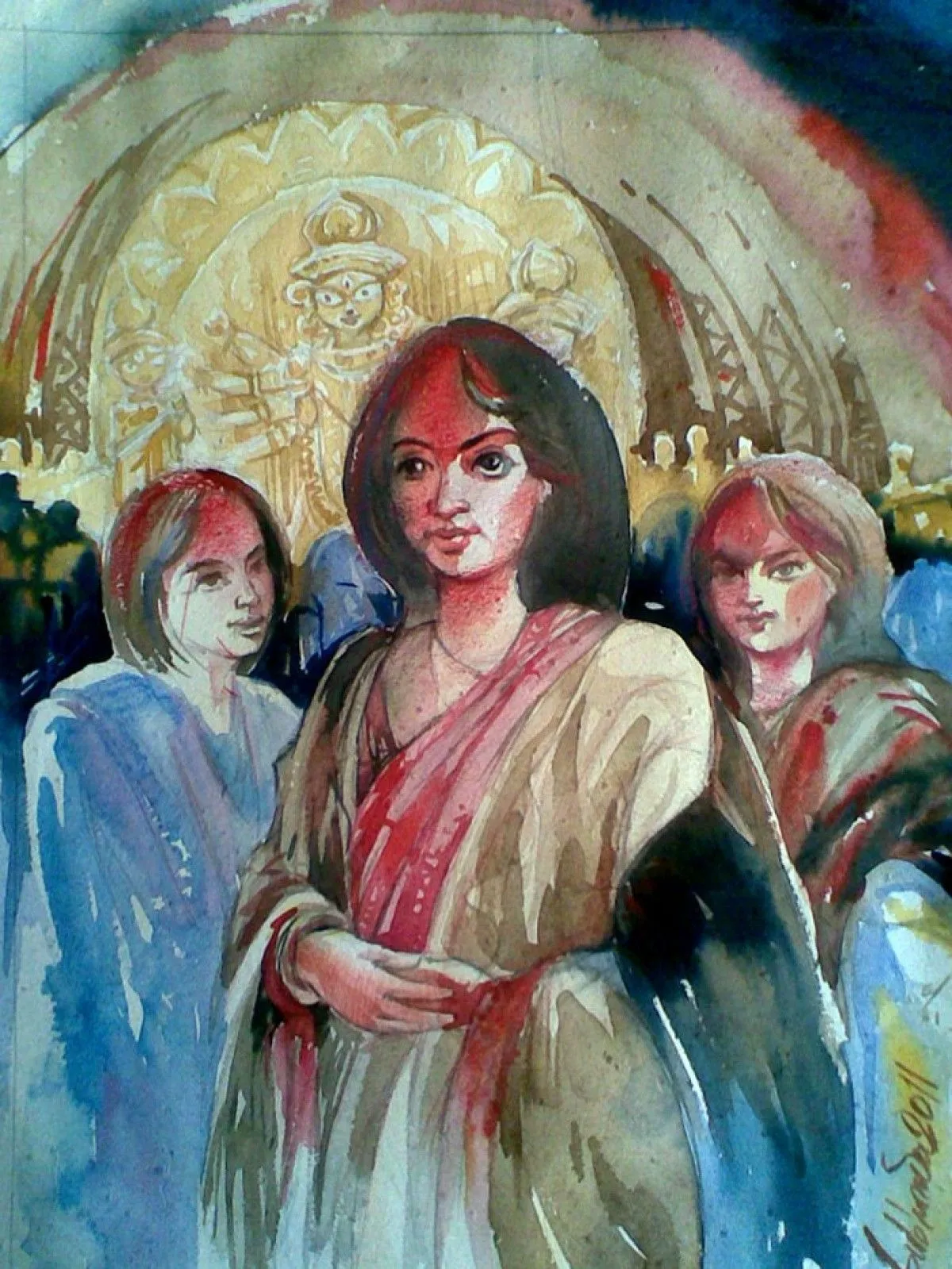 Worshiping womenhood, œuvre de Subhendu Das