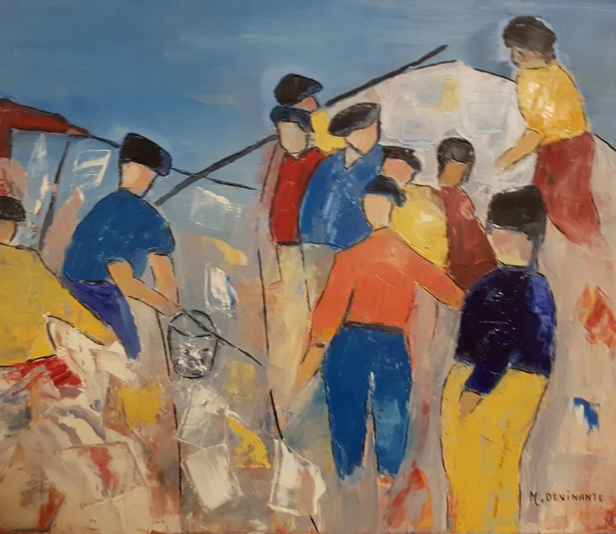 LES MARINS PECHEURS, artwork by Michèle DEVINANTE