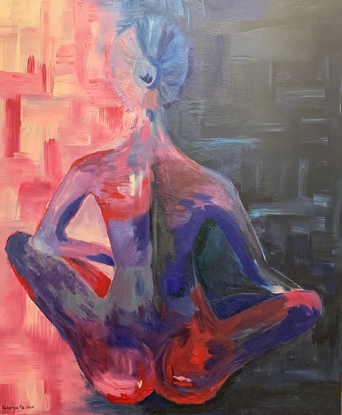 Seated Nude, artwork by Katerina Os