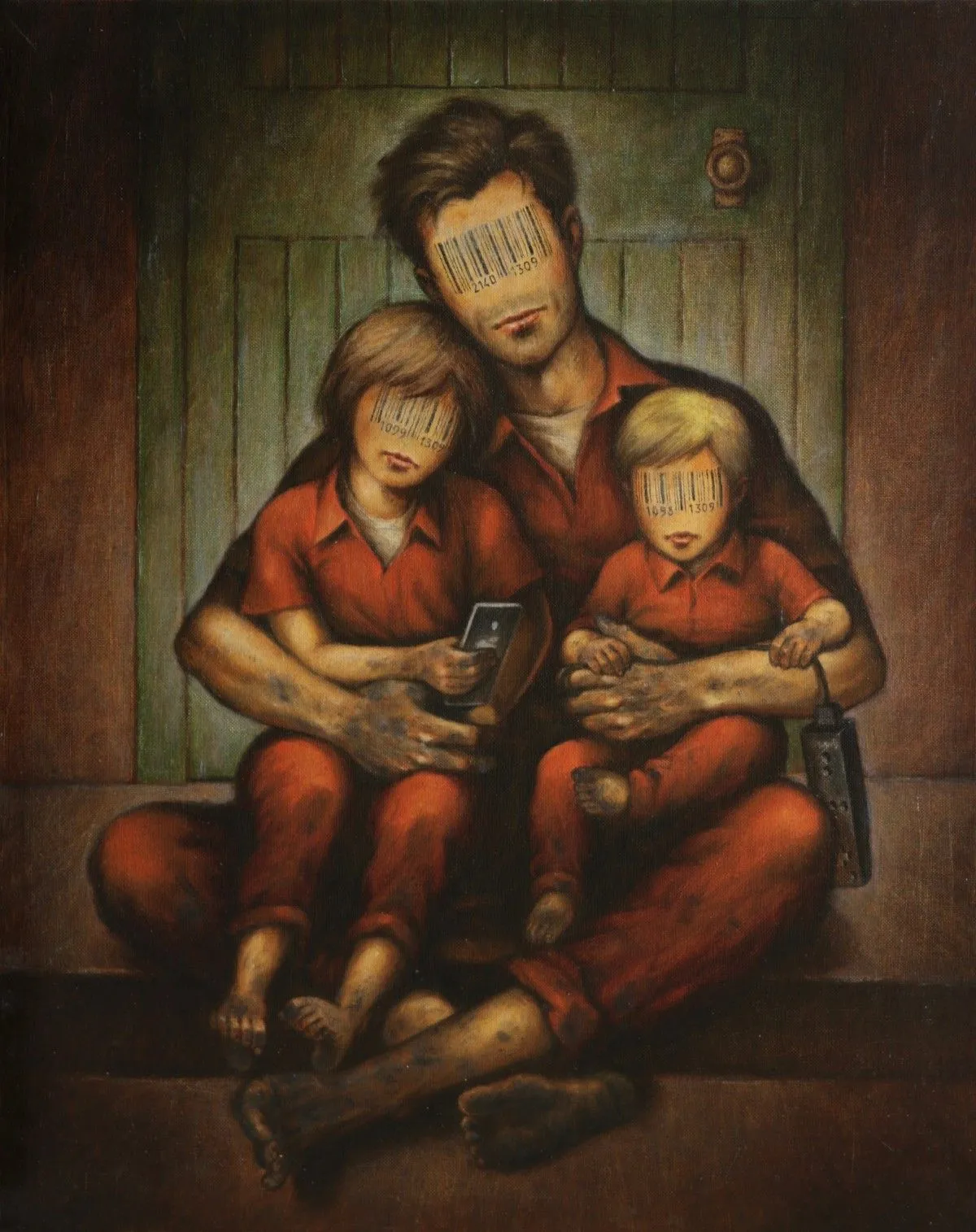 Happy family, artwork by Antonio de Cesare