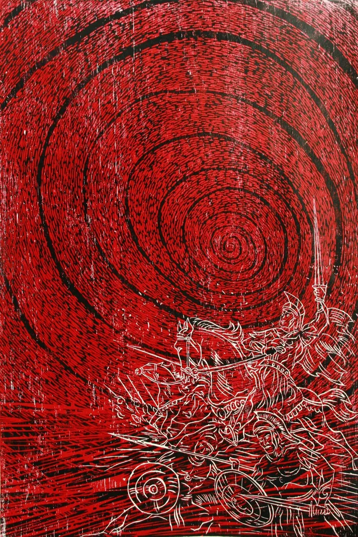 time and war, œuvre de Guffar Babu