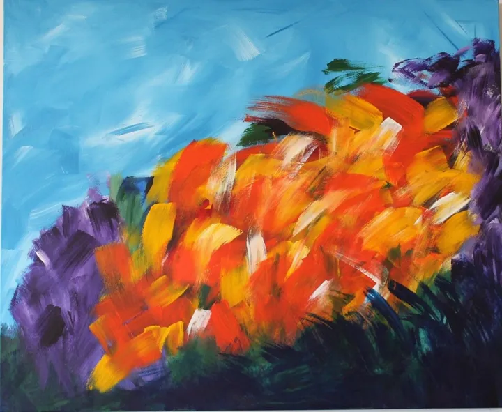 Meadow in France, œuvre de Monique J Dufour