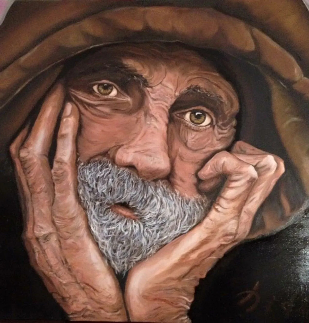 the old afgan man, artwork by s d