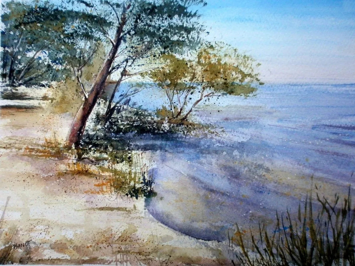 Un après-midi au bord du lac, artwork by Caroline Blanot