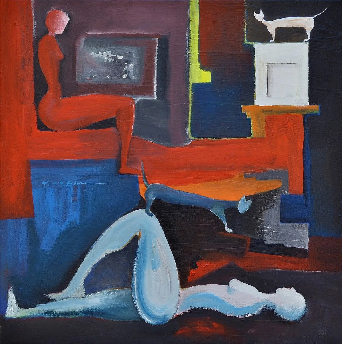 Women, cats & the hidden secrets 2/2, œuvre de Tawfik Nahra