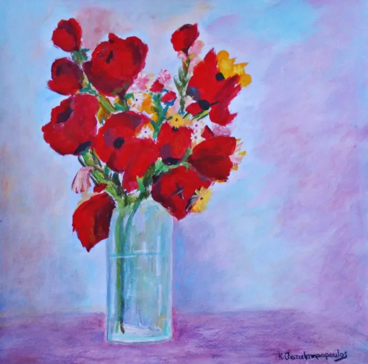 IMPRESSIONISM POPPIES, artwork by Konstantinos Charalampopoulos