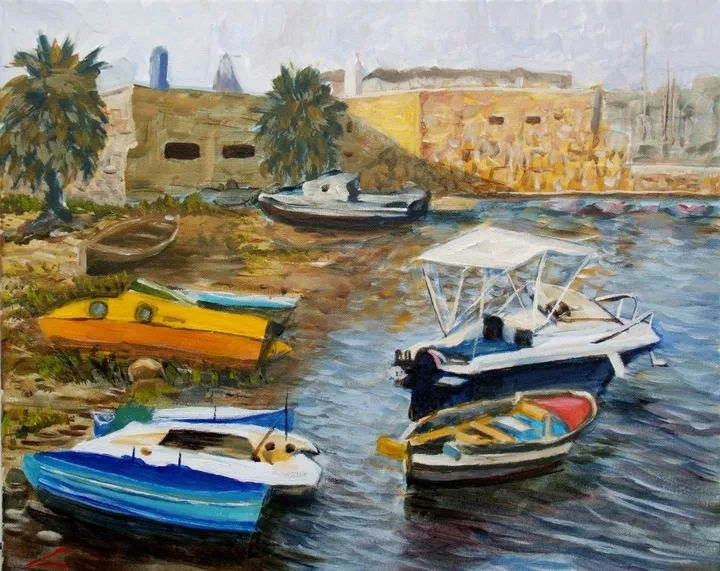 Boats haven, œuvre de Elena Sokolova