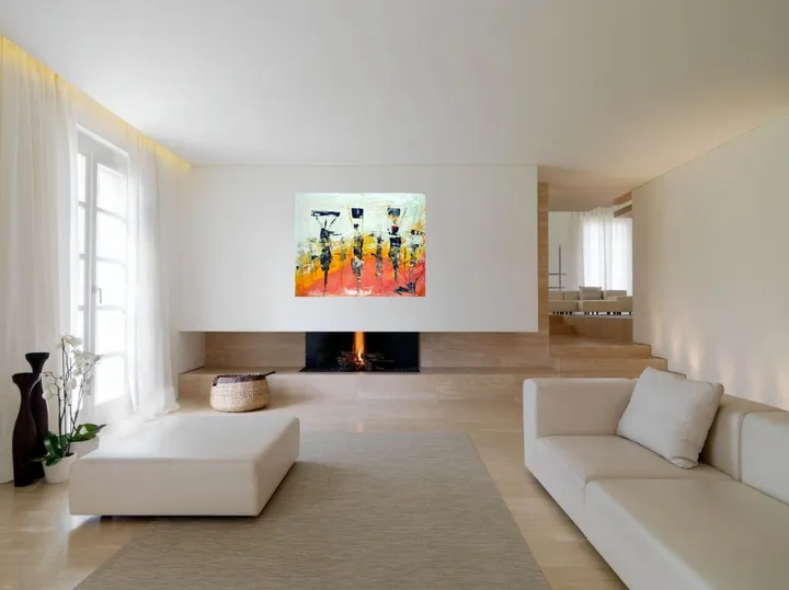 Forms in the village, artwork by Akpan Usoroh