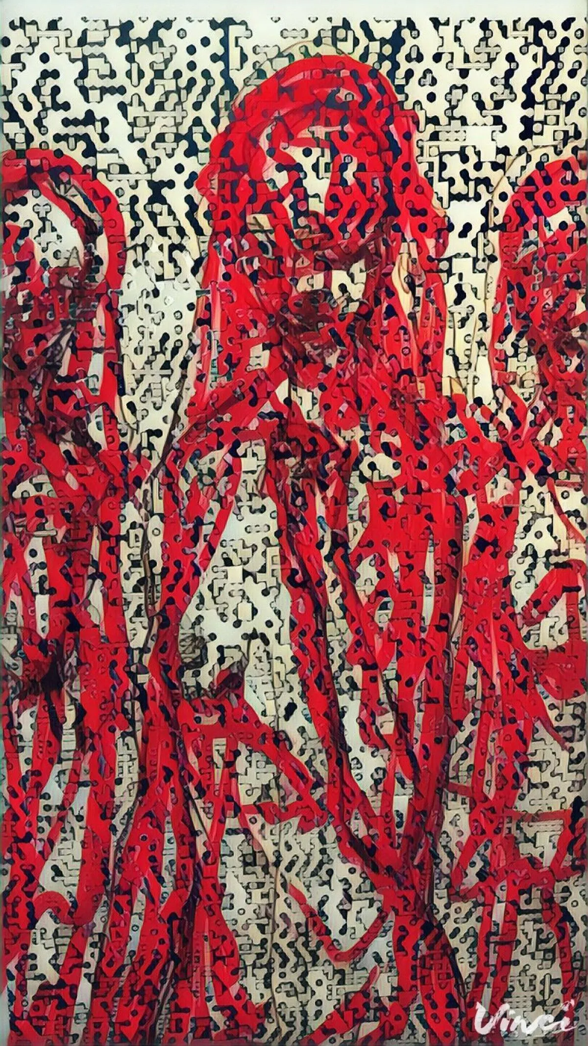 Red Faces 3396, artwork by Fausto Cantu
