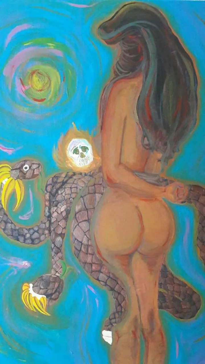 Madre tierra Coatlicue, œuvre de Tzunun Mila