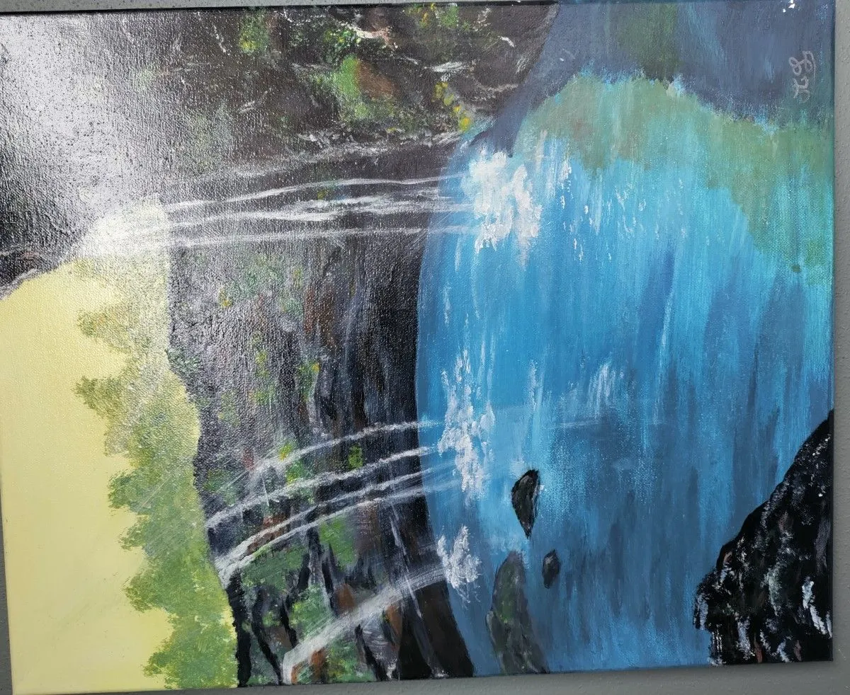 Crique sauvage, œuvre de Alexandra Guillon