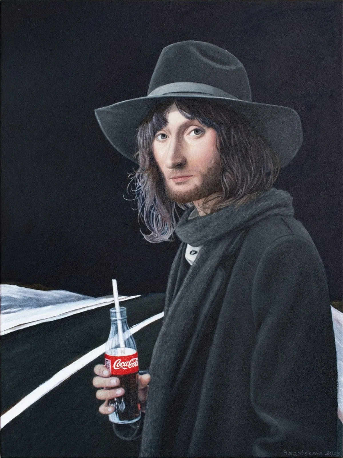 Contemporary portrait "Travel Companion", œuvre de Nataliya Bagatskaya