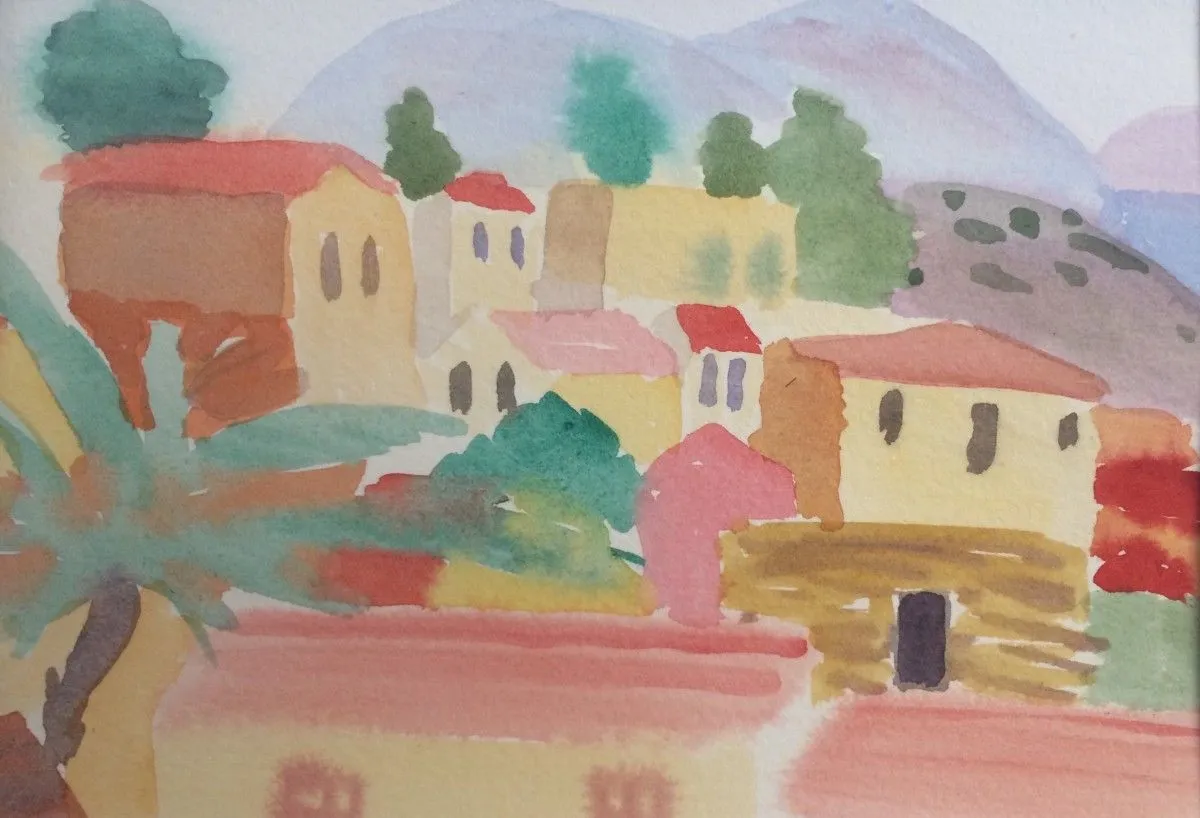 Symi With Palm Tree, œuvre de Stephanie Sampson