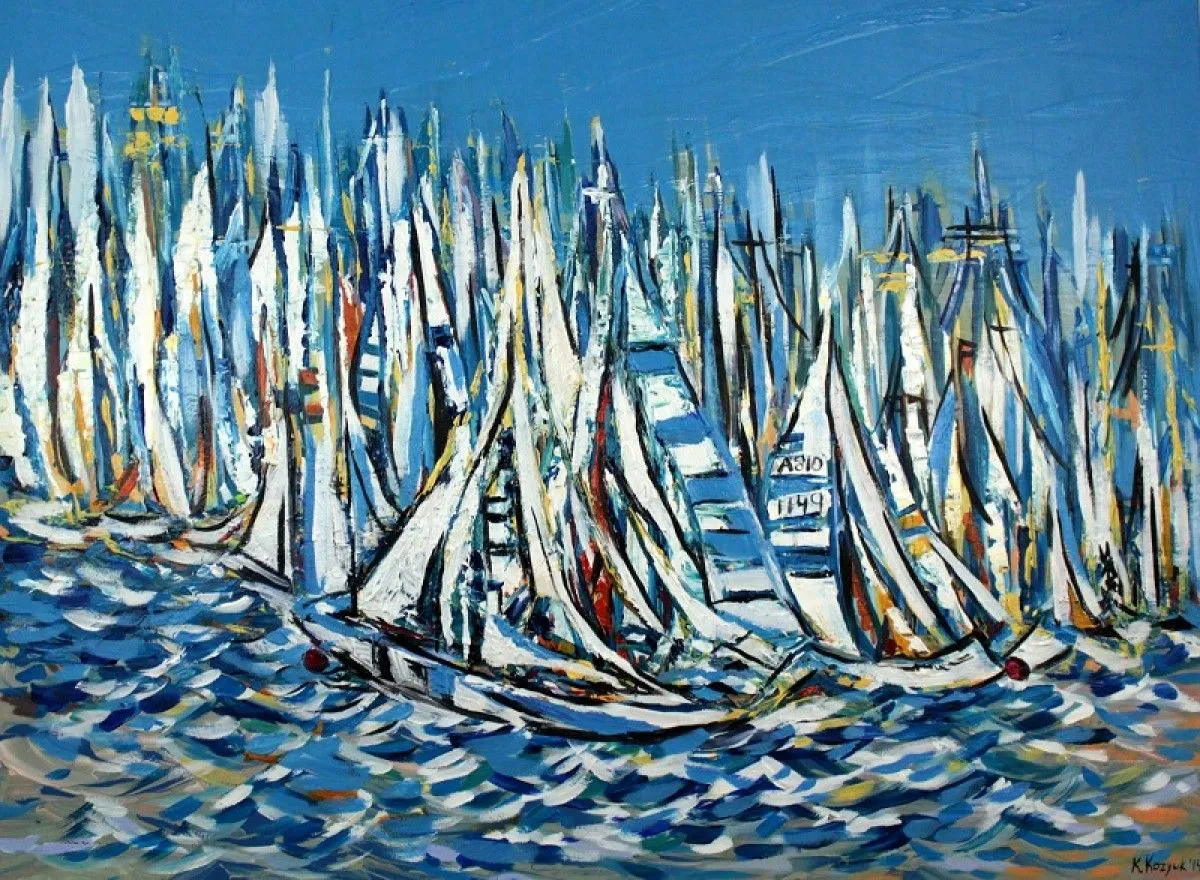 America's Cup Race, artwork by Khrystyna Kozyuk