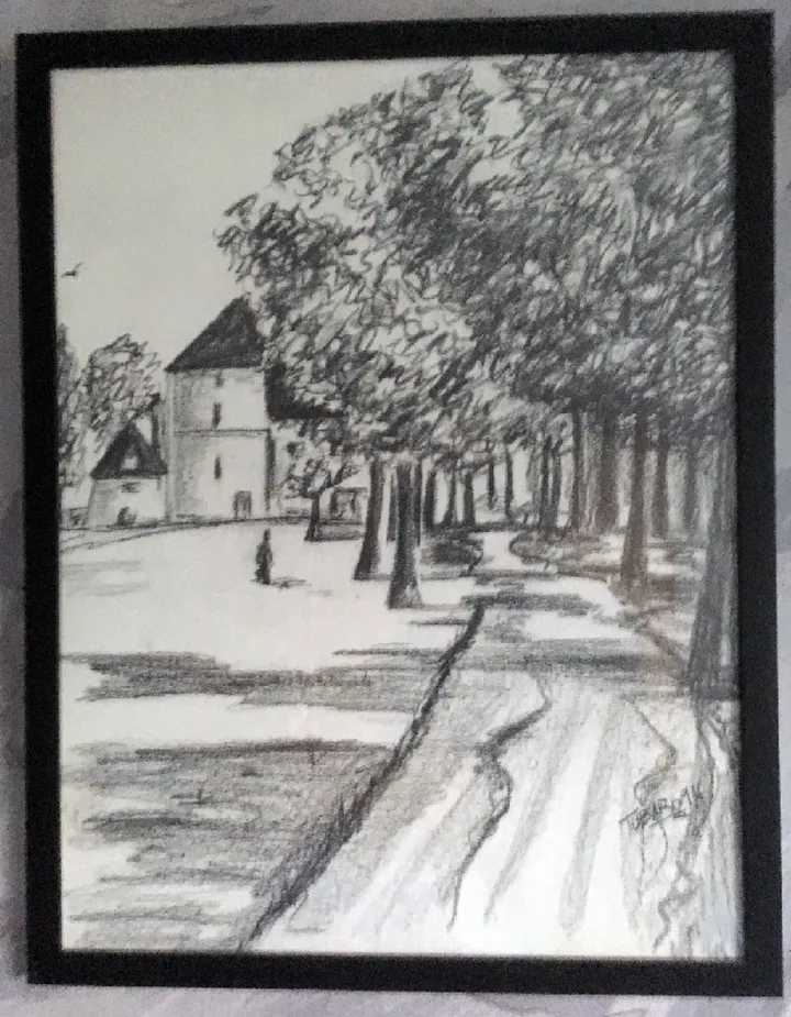 Château de st Bonnet de Mure, œuvre de Patrick Tubaro