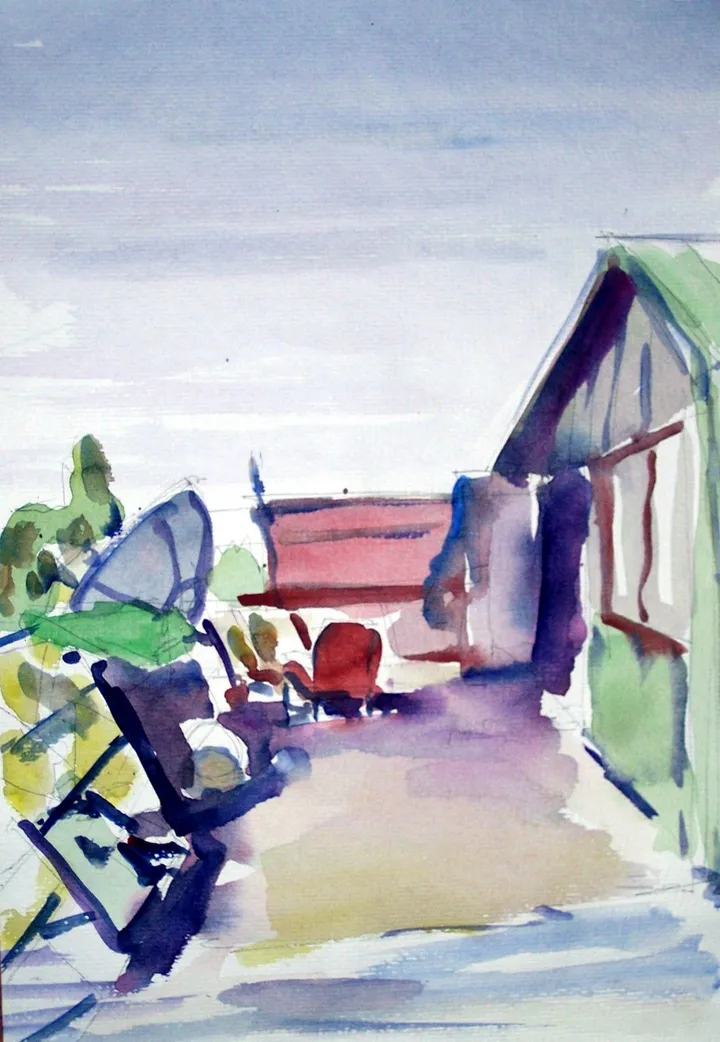 on the roof, artwork by Akpan Usoroh