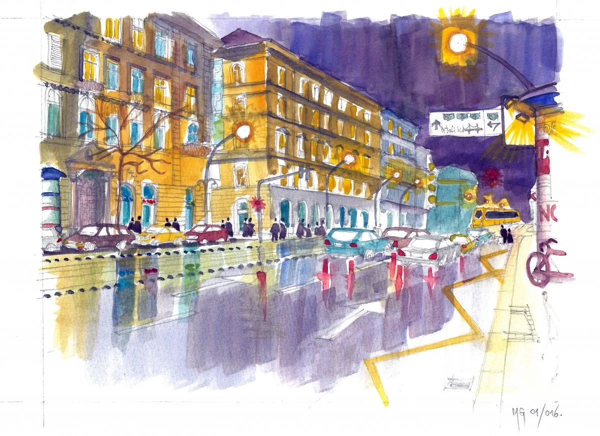 Grand Boulevard by Night, artwork by Goran Martinovic
