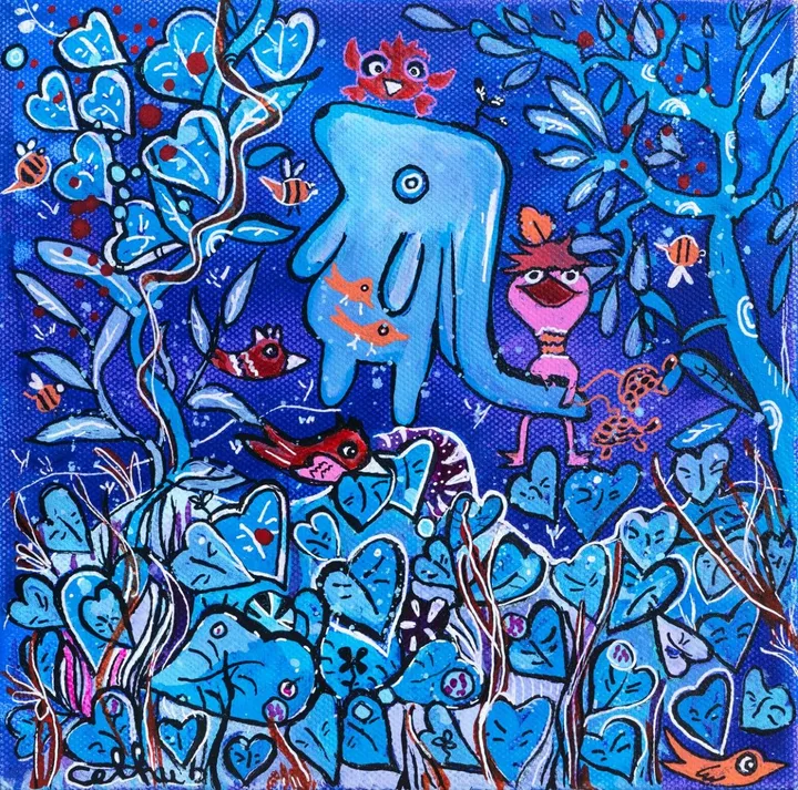 In the Blue, artwork by Céline Hubert