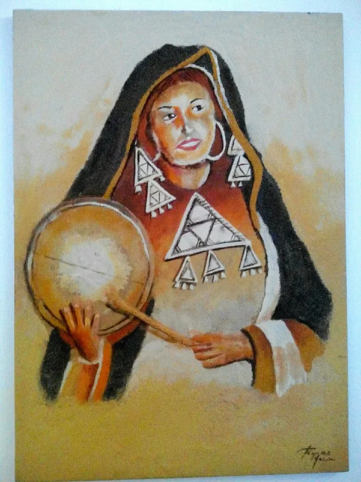 targuia et bendir, artwork by Yacine Rayane