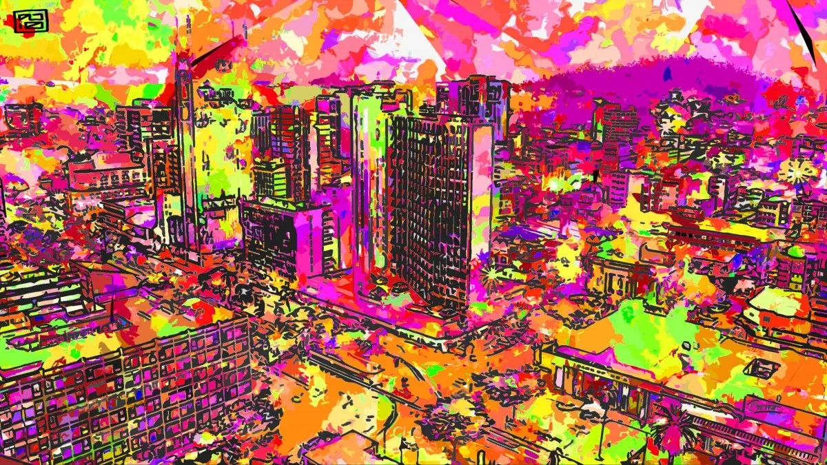City in the Sun, œuvre de Anton Omondi