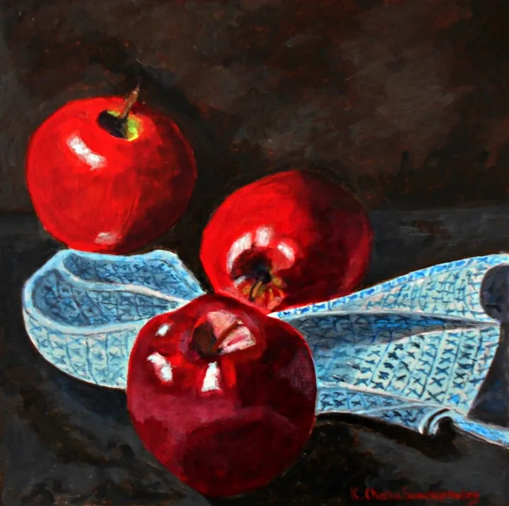 STILL LIFE WITH APPLES, œuvre de Konstantinos Charalampopoulos