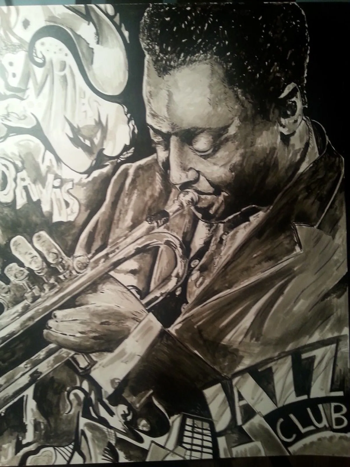 Miles Davis, artwork by alain frigon