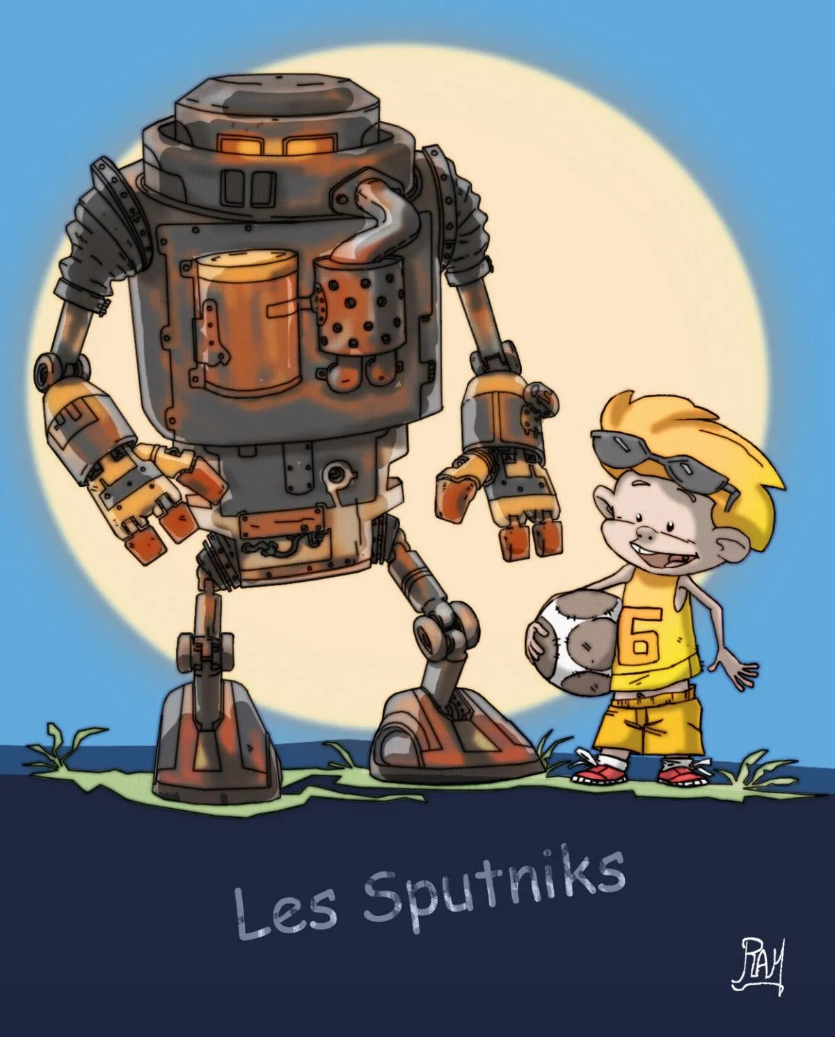 Les Sputniks, artwork by Marcel Ramet
