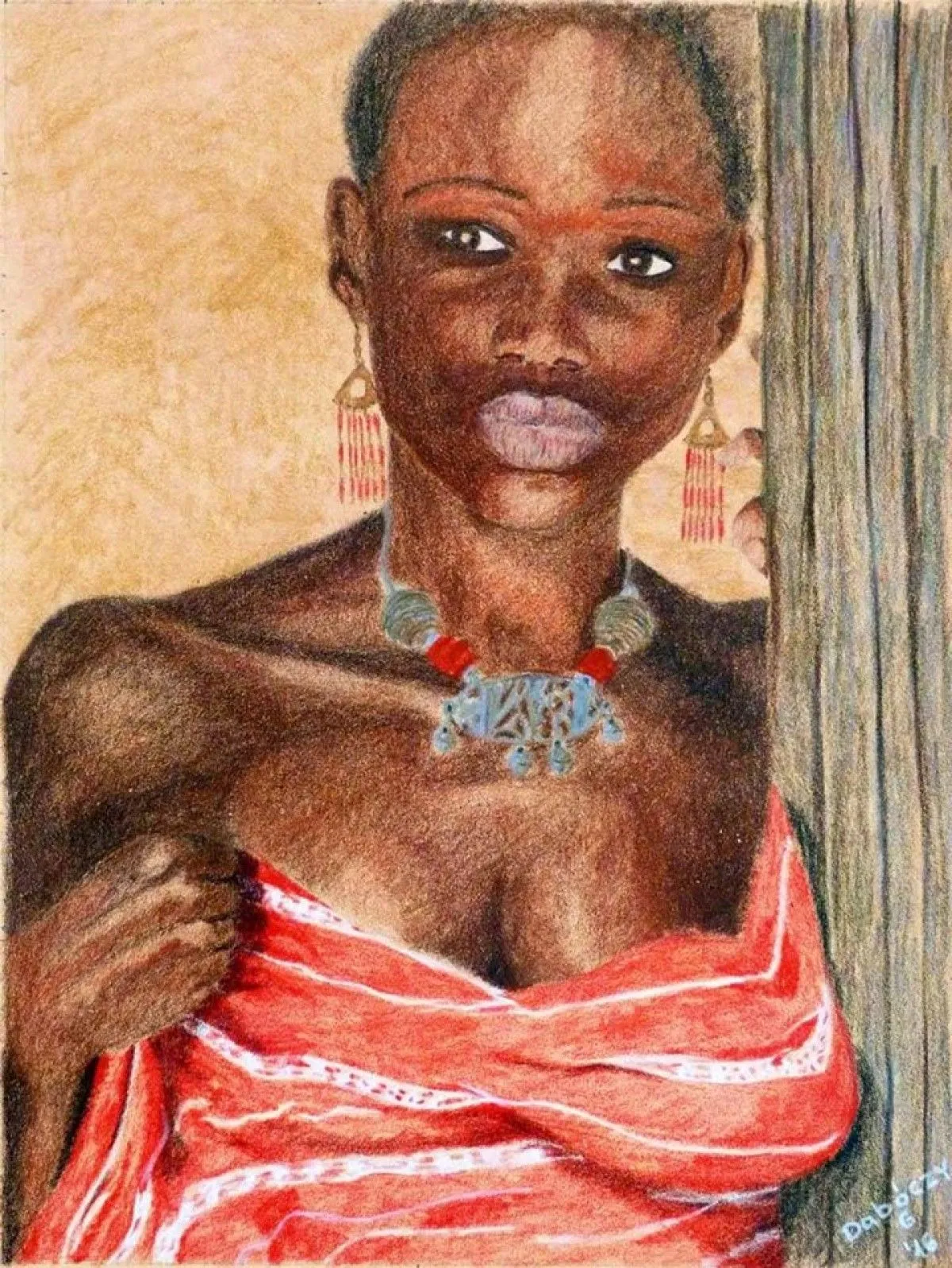 Masai Woman, œuvre de Gergely Dabóczy