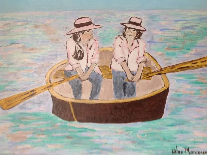 Promenade sur le lac, œuvre de Céline Marcoux