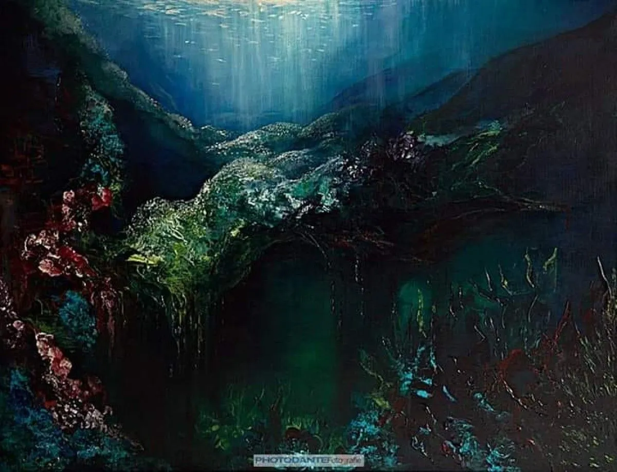 Under Water, œuvre de Sylvia Reijbroek www.galeriekunstvolleven.be