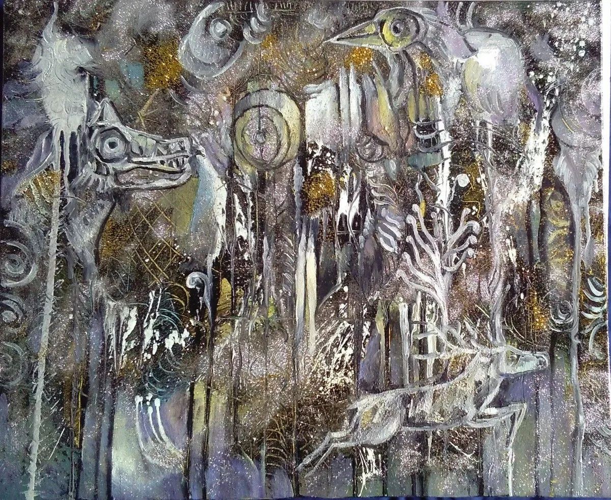 Winter Forest Fantasy, artwork by George Grim