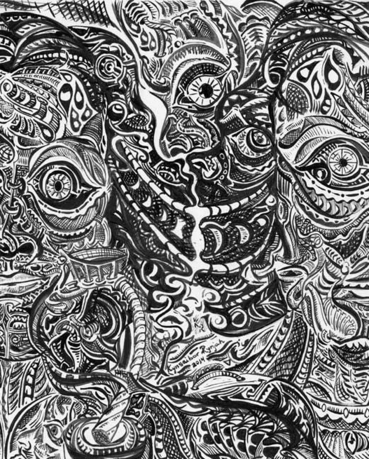faces, œuvre de Kynsaibor Rynjah