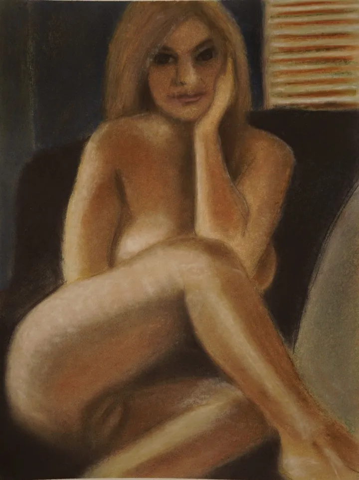 Seated Nude, Interior, œuvre de Kenneth Friend