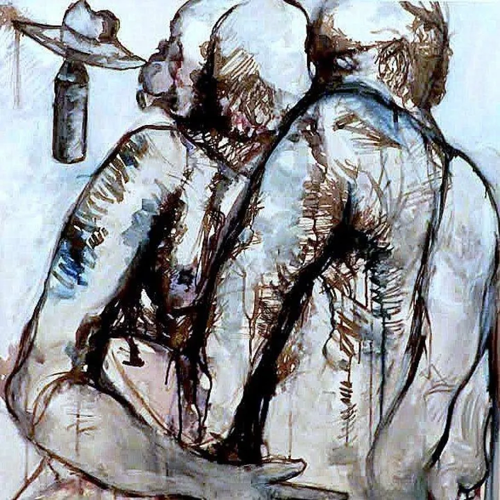 la peinture des vieux amants, artwork by Nala Dkhili
