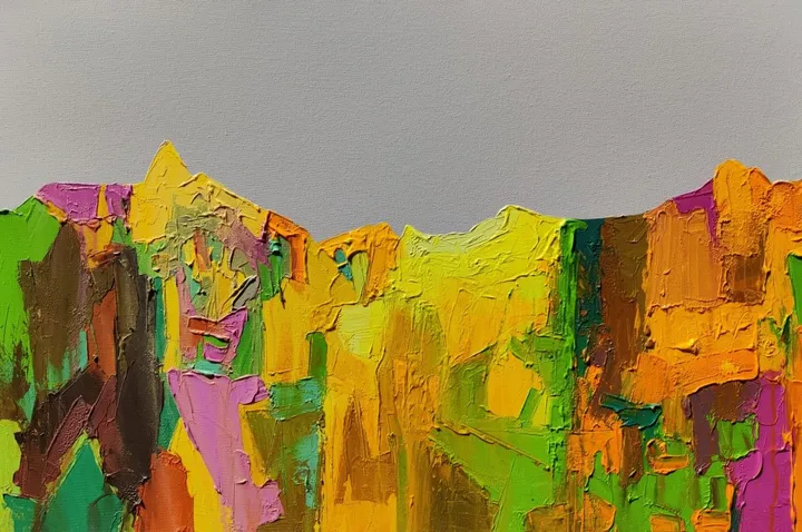 Peaks at Dusk, artwork by Abhishek Kumar
