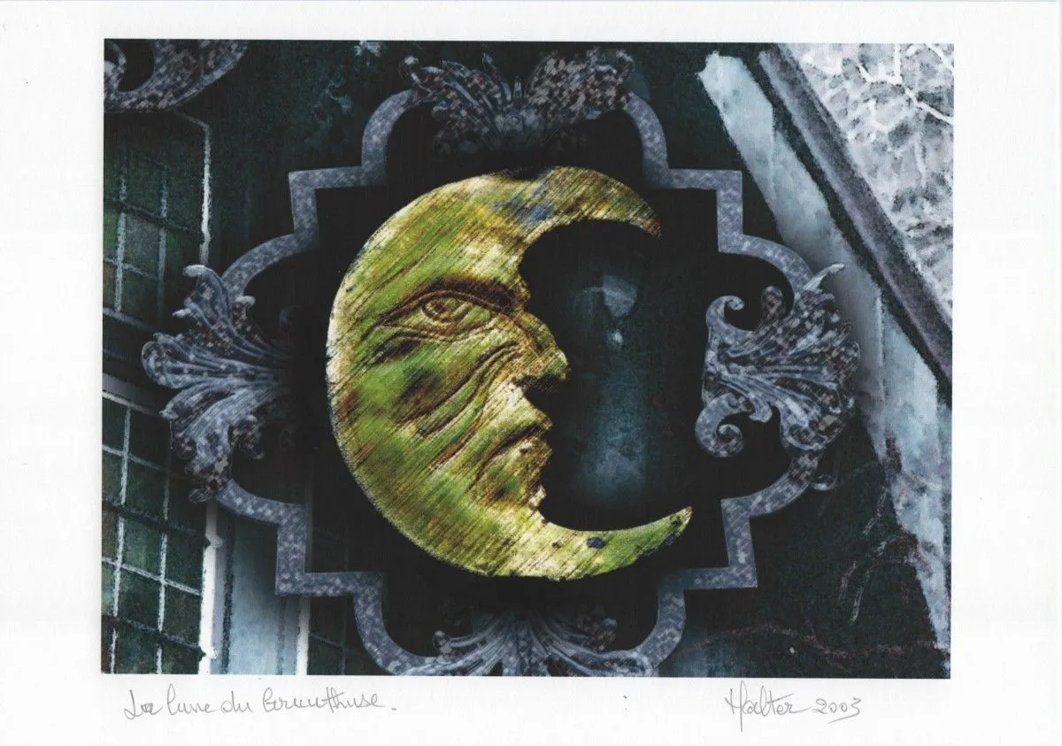 La lune du Gruuthuse - A4, œuvre de Alain HALTER