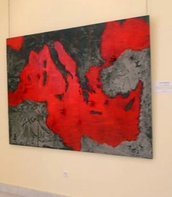 Mediterranean in red color, œuvre de Christina Lina