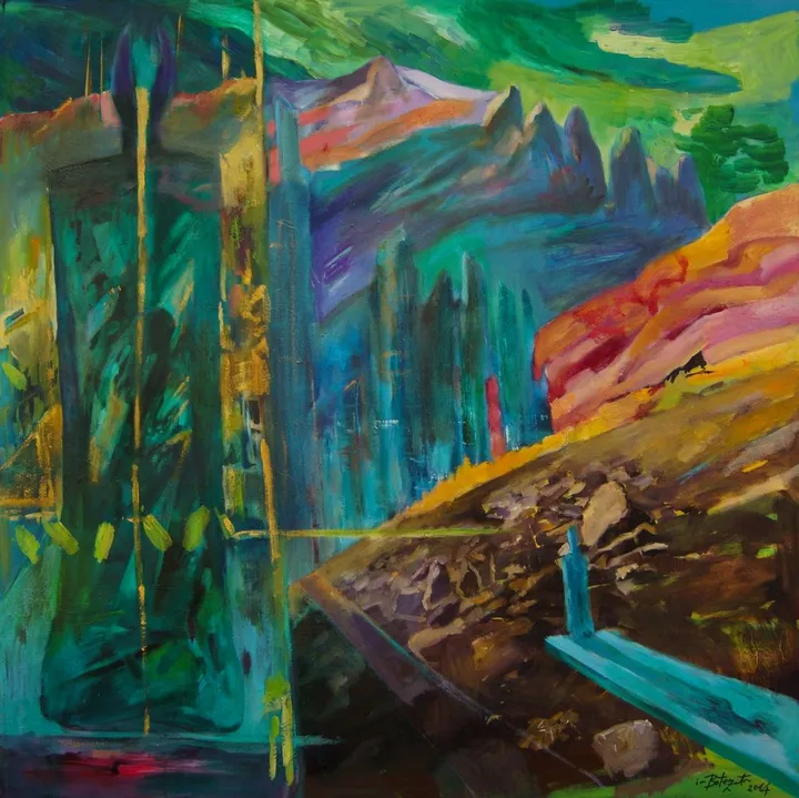 Crossing the power of the mountains, artwork by Dragos Botezat