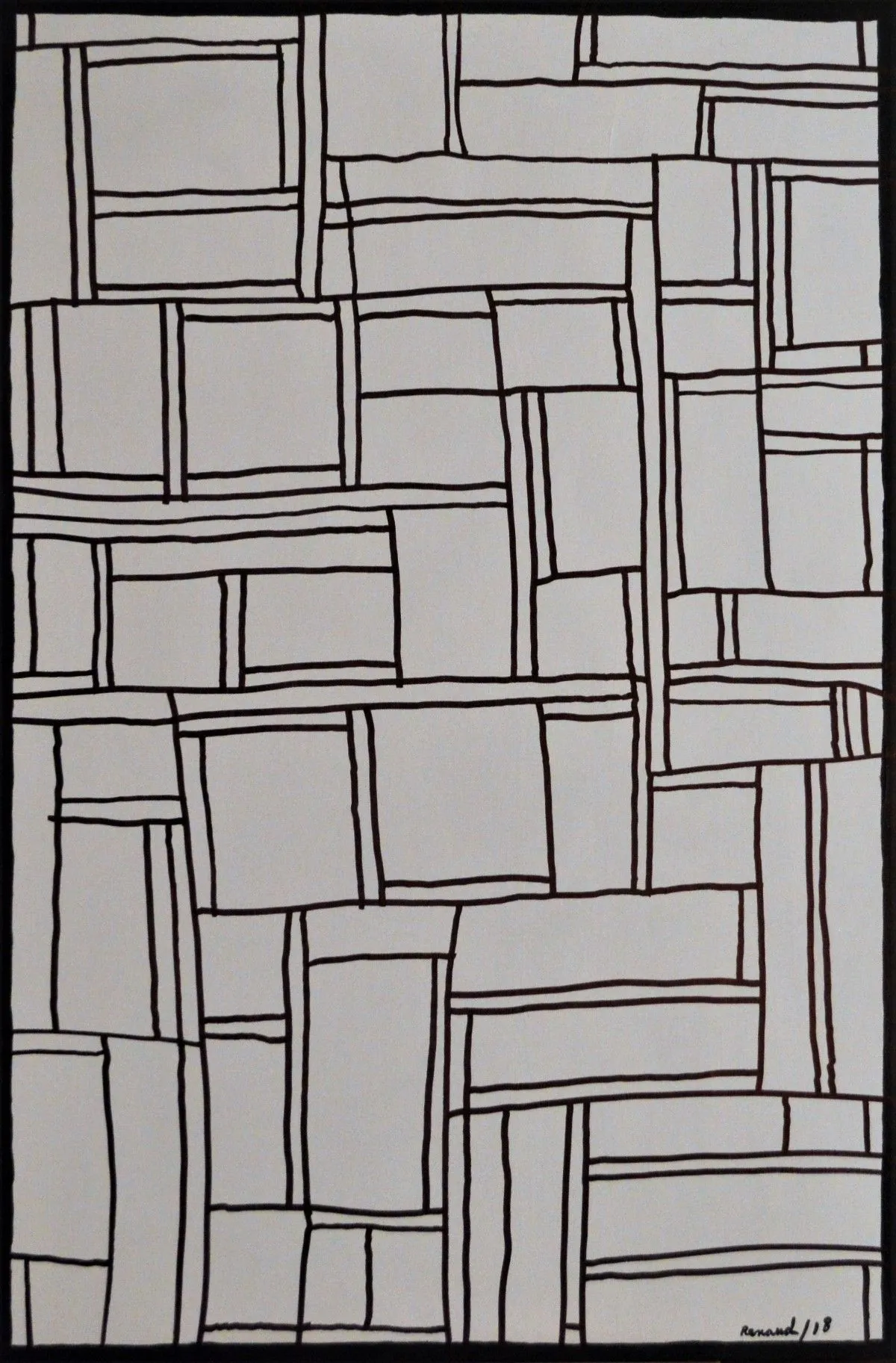 Composition 18-11, artwork by Marcel Renaud