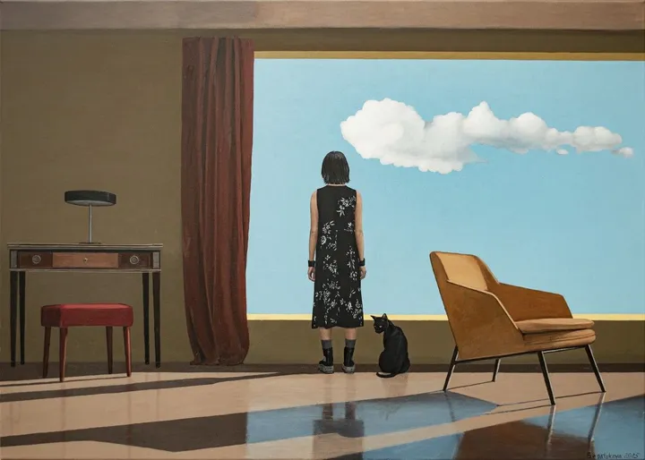 The Cat Meditates, the Cloud Observes, œuvre de Nataliya Bagatskaya