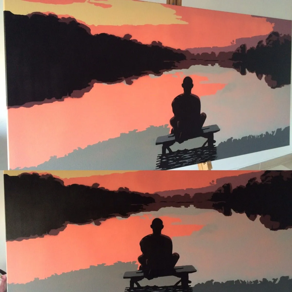 Contemplation, artwork by Iuri Coelhostencilart