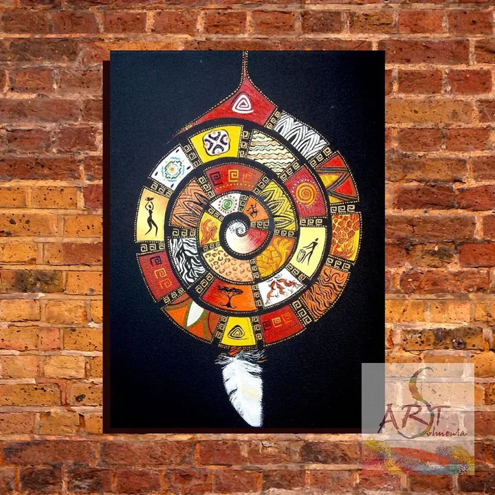 African Dreamcatcher ( talisman painting), œuvre de Oksana Podolska
